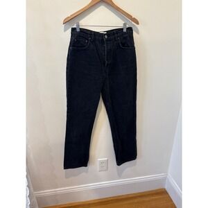 Reformation Jeans Cynthia Black High Waisted Straight Leg Denim Pants Size 29